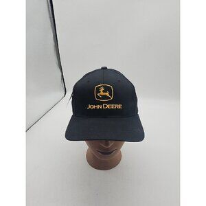 John Deere Tractor Black Yellow Adjustable Snapback Baseball Cap Hat New